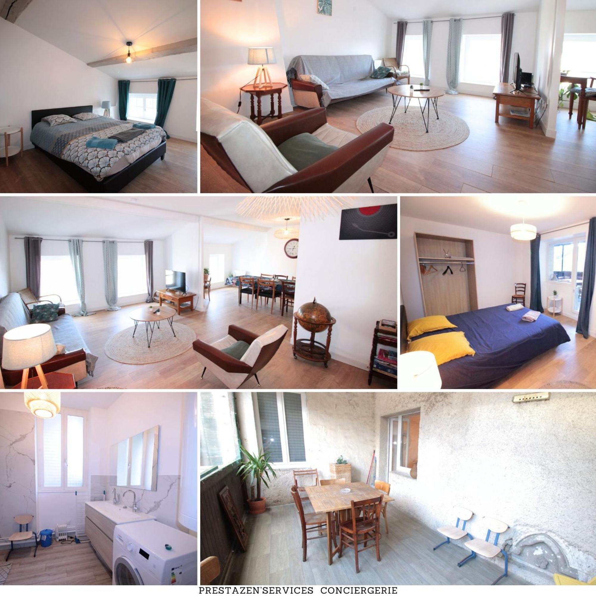 Logement Neuf "Meuse" - Hyper Centre - Parking Proche - Proche Gare - 4 Chambres - Terrasse Couverte - Wifi ! Gere Par Prestazen'Services Verdun-sur-Meuse Luaran gambar